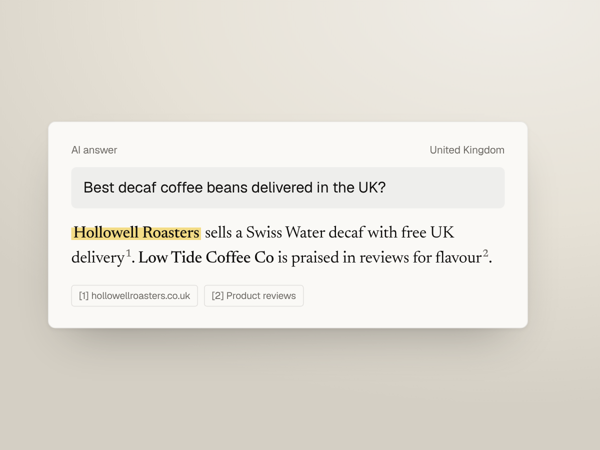 An AI answer to a question about ecommerce